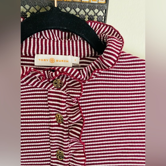 Tory Burch ruffle lidia polo top - Picture 7 of 7